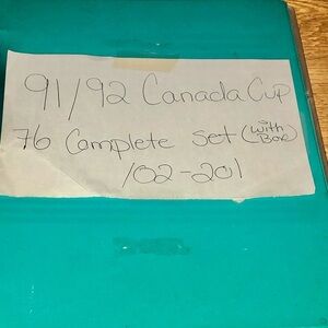 1991 1992 Canada cup 76 Complete Hockey Card Set​​​​